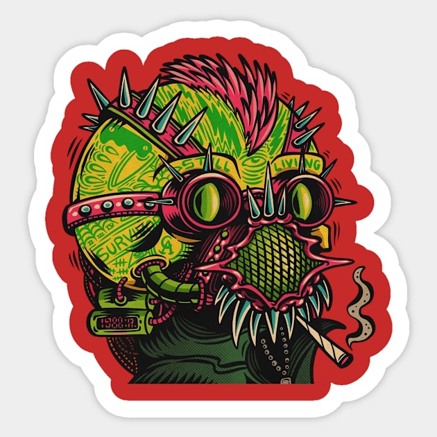 skull punk art Sticker by JoeTamponi Design Official